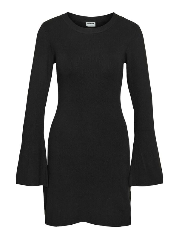 Noisy May Kurzes Kleid - NMTIFFANY L/S KNIT DRESS FWD NOOS - XS bis XL - für Damen - Größe S - schwarz von Noisy May