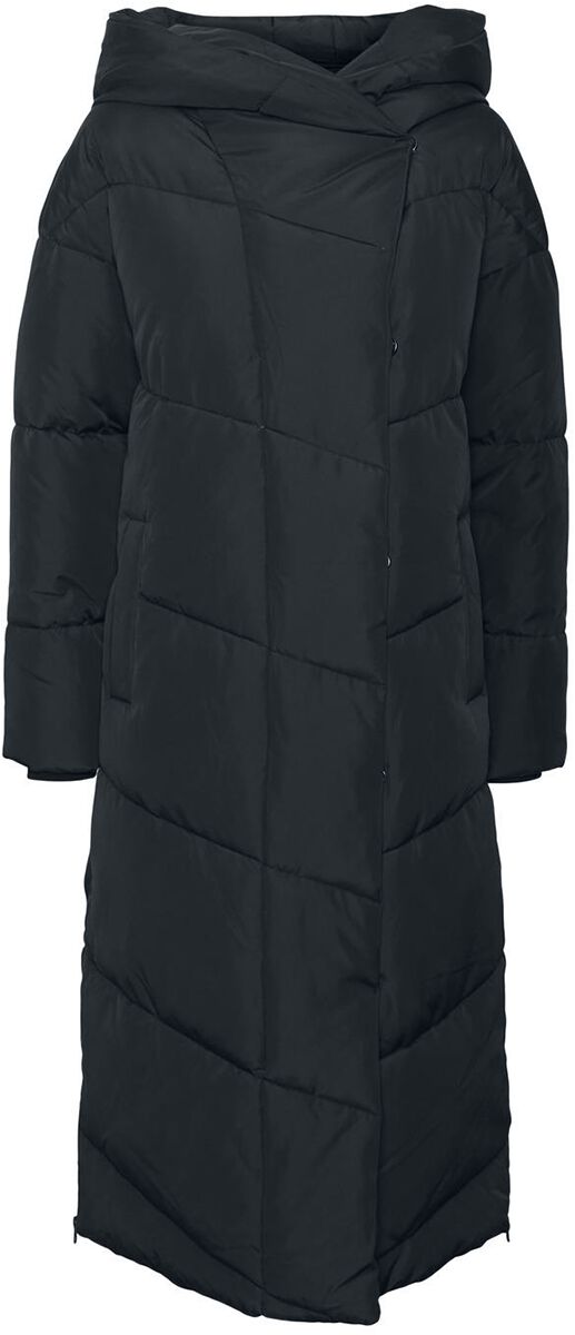 Noisy May Mantel - NMNew Tally X-Long Zip Jacket - XS bis XL - für Damen - Größe L - schwarz von Noisy May