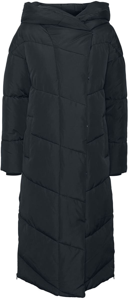 Noisy May Mantel - NMNew Tally X-Long Zip Jacket - XS bis XL - für Damen - Größe M - schwarz von Noisy May