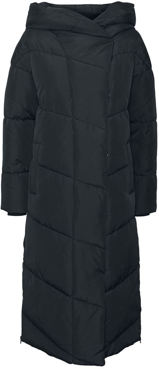 Noisy May Mantel - NMNew Tally X-Long Zip Jacket - XS bis XL - für Damen - Größe S - schwarz von Noisy May