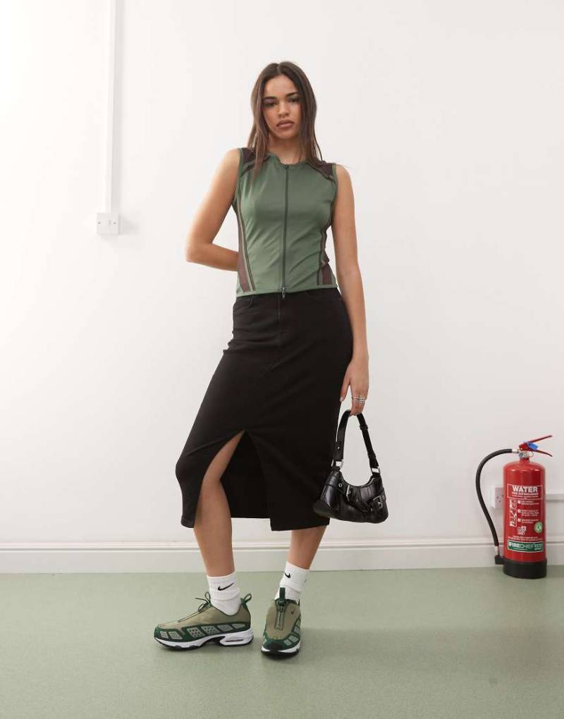 Noisy May - Midi-Jeansrock in Schwarz von Noisy May