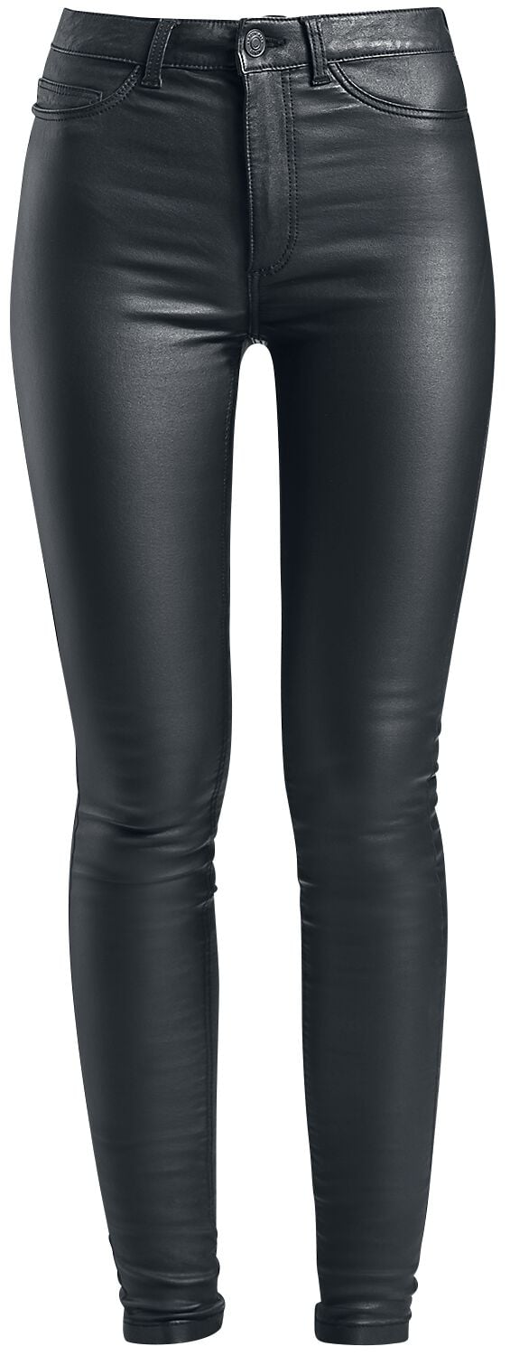 Noisy May NMCallie High Waist Skinny Coated Pants Jeans schwarz in XXL von Noisy May