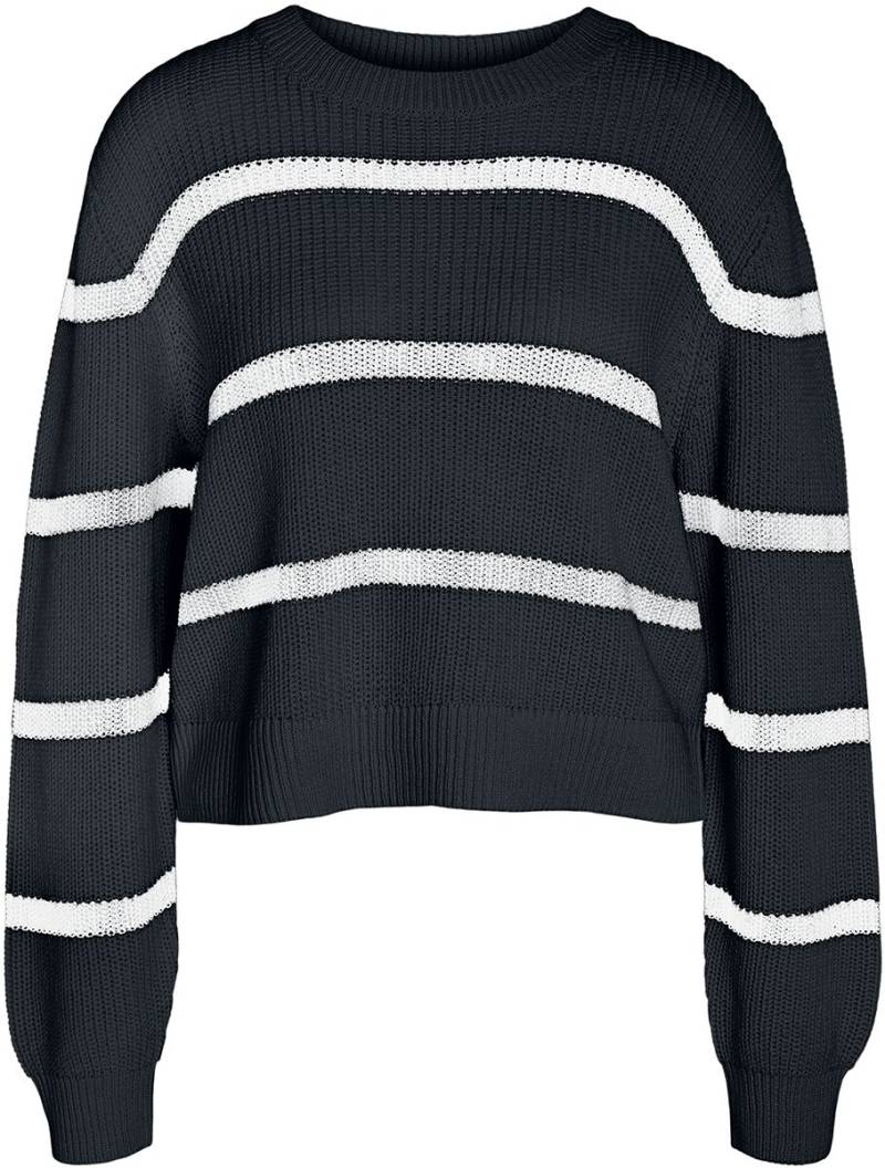 Noisy May NMMaysa Stripe O-Neck Knit Sweatshirt schwarz in XS Noisy May NMMaysa Stripe O-Neck Knit Sweatshirt schwarz in XS von Noisy May