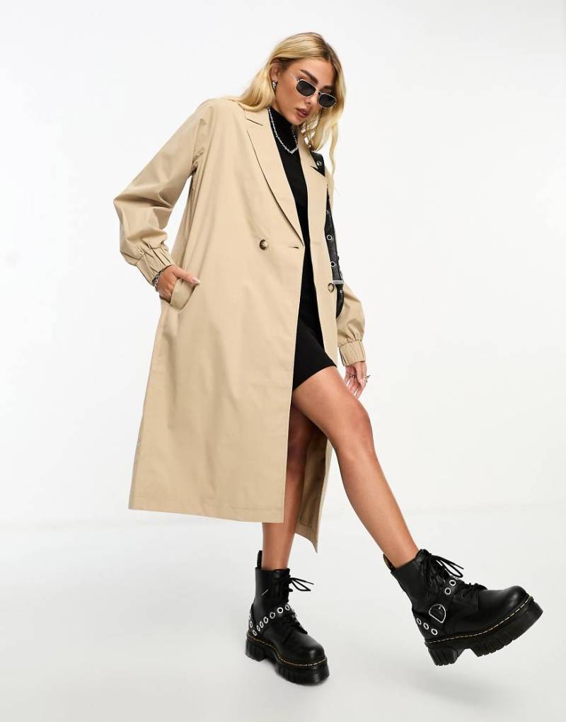 Noisy May - Oversize-Trenchcoat in Cremeweiß von Noisy May