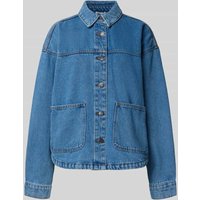 Noisy May Regular Fit Jeanshemd mit aufgesetzten Taschen Modell 'KETTIE' in Jeansblau, Größe M von Noisy May