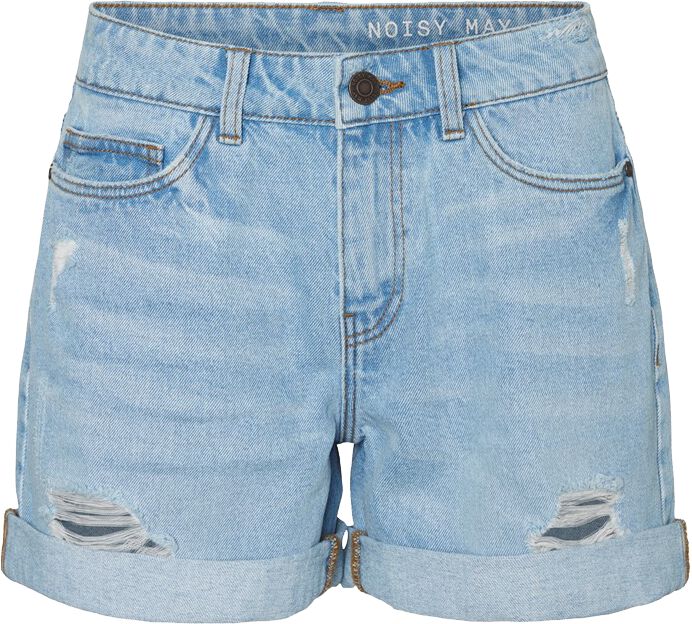 Noisy May Short - NMSmiley Destroy Shorts - XS bis XL - für Damen - Größe M - blau von Noisy May