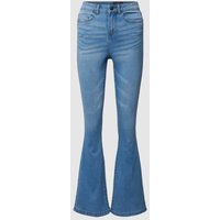 Noisy May Skinny Fit Flared Jeans im 5-Pocket-Design Modell 'SALLIE' in Hellblau, Größe 27/34 von Noisy May