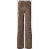 Noisy May Straight Fit Stoffhose in Cord-Optik Modell 'OLANDA' in Camel, Größe 25/32 von Noisy May