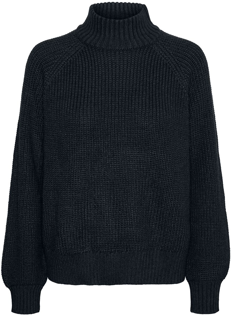 Noisy May Strickpullover - NMTimmy High Neck Knit - S bis L - für Damen - Größe L - schwarz von Noisy May