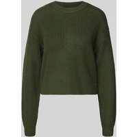Noisy May Strickpullover mit Rundhalsausschnitt Modell 'MAYSA' in Dunkelgruen, Größe M von Noisy May