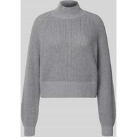Noisy May Strickpullover mit Stehkragen Modell 'DARA' in Mittelgrau, Größe M von Noisy May