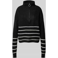 Noisy May Strickpullover mit Troyer-Kragen Modell 'NEWALICE' in Black, Größe 36 von Noisy May