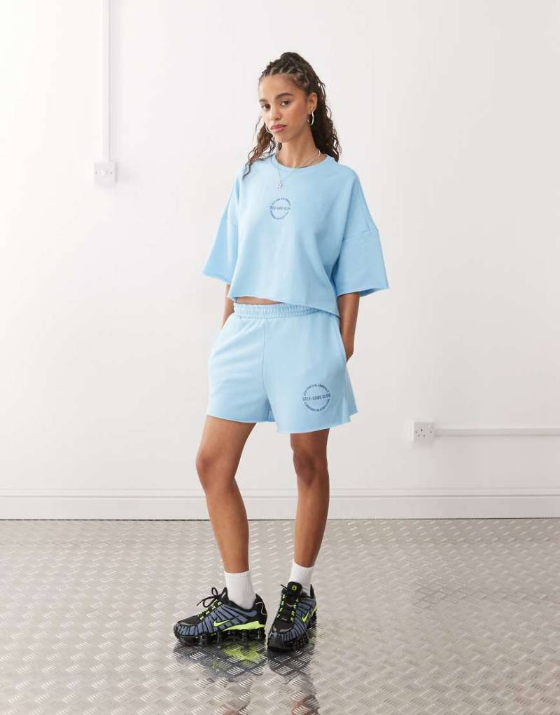 Noisy May - Sweat-Shorts in Hellblau, Kombiteil von Noisy May