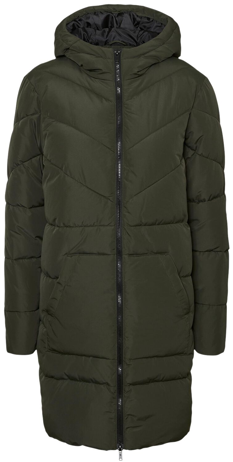 Noisy May Wintermantel - NMDalcon Long Jacket - XS bis XL - für Damen - Größe L - oliv von Noisy May