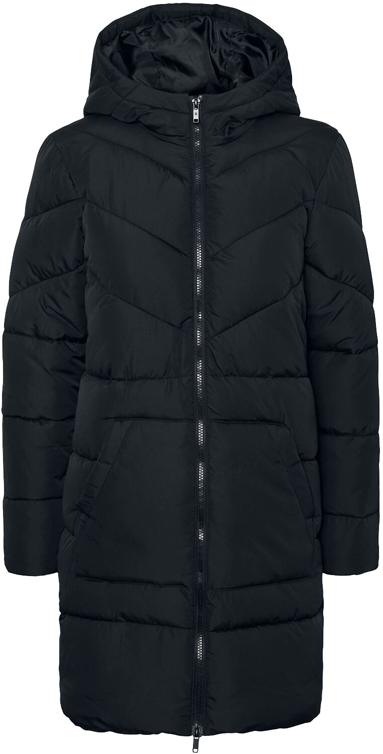 Noisy May Wintermantel - NMDalcon Long Jacket - XS bis XL - für Damen - Größe L - schwarz von Noisy May