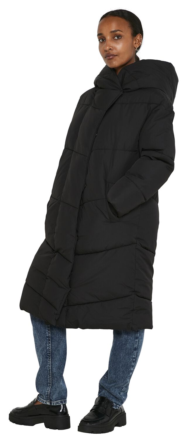 Noisy May Wintermantel - NMTally Long Jacket - XS bis XL - für Damen - Größe L - schwarz von Noisy May