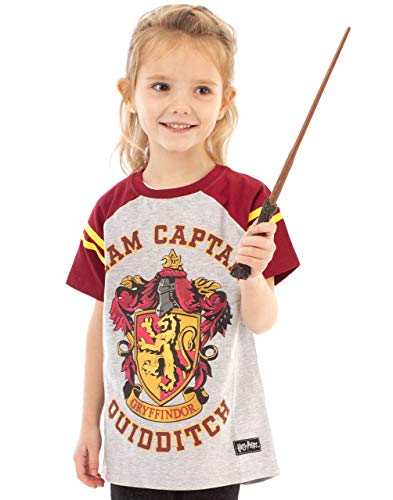 Harry Potter T-Shirt Quidditch Team Kapitän Mädchen Raglan Kids Grey Top 9-10 Jahre von Harry Potter
