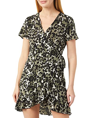 Noisy may Damen Nmclara Bianca S/S Wrap Dress Noos Kleid, Kalamata Aop:leo, M EU von Noisy may