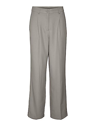 Noisy may A/S Damen Nmdrewie Hw Straight Pants Ko Curve Hose, Titanium, 44 EU von Noisy may