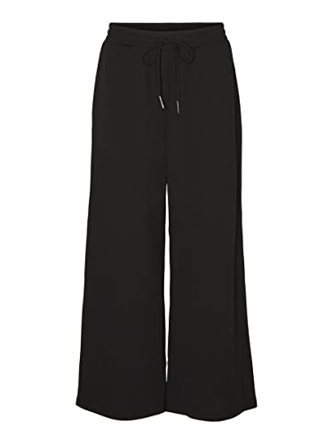 Noisy may Elegante Stoffhose Lässige Jogginghose Wide Mid Waist Pants Curvy Übergröße Plus Size NMJASA, Farben:Schwarz,Größe Damen:50 von Noisy may