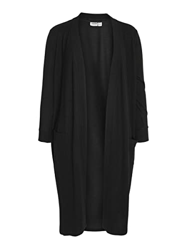 Noisy may Damen Nmcity L/S Long Cardigan Curve Noos, Schwarz, 44 von Noisy may