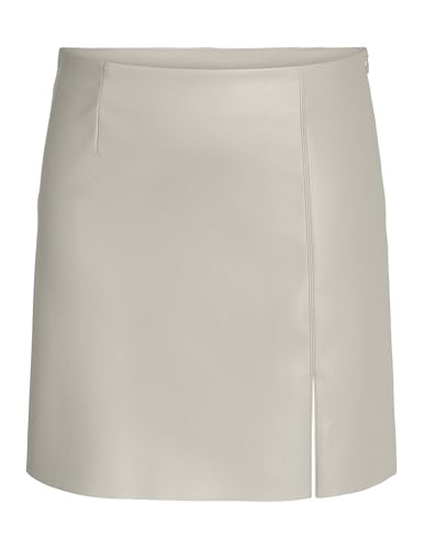 Noisy may Damen Nmclara Penny Pu Hw Slit Skirt Noos, Moonbeam, L von Noisy may