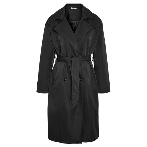 NOISY MAY Damen Nmmanya L/S Noos Trenchcoat, Schwarz, L EU von Noisy may