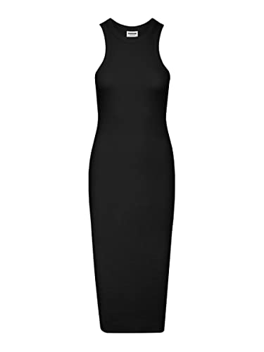 Noisy may Damen Nmmaya S/L Halter Neck Maxi Dress Curve, Schwarz, 46 Große Größen von Noisy may