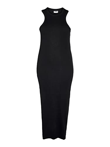 Noisy may Damen Nmmaya S/L Halter Neck Maxi Dress Curve, Schwarz, 46 Große Größen von Noisy may