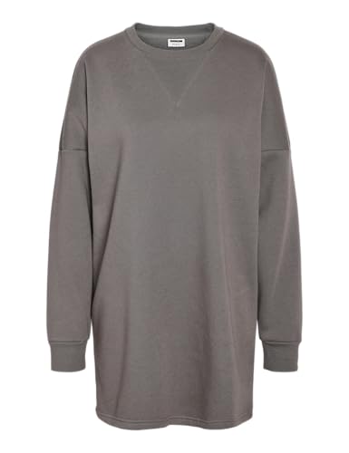 NOISY MAY Damen NMALDEN L/S Short Sweat Dress JRS NOOS Kleid, Charcoal Gray, XS von Noisy may