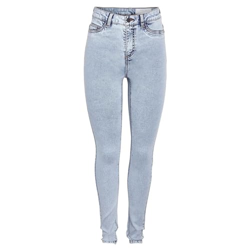 NOISY MAY Damen NMCALLIE HW VI482LB NOOS Skinny-fit-Jeans, Light Blue Denim, 28W x 30L von Noisy may