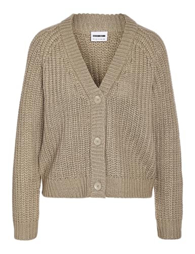 NOISY MAY Damen NMCHARLIE L/S V-Neck Knit Cardigan NOOS Strickjacken, Aluminum, M von Noisy may
