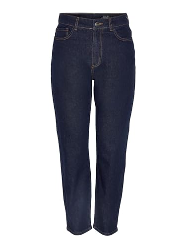 NOISY MAY Damen NMMONI HW ANK Jeans AZ366RW NOOS Jeanshose, Dark Blue Denim/Detail:RHINSEWASH, 29W x 30L von Noisy may