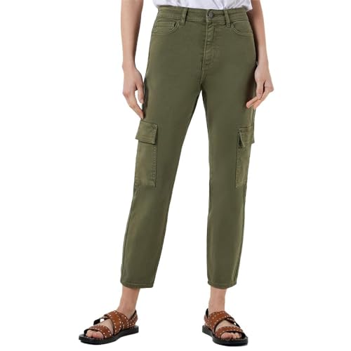 NOISY MAY Damen NMMONI HW Cargo ANK Color NOOS Jeans, Braun, 26W x 32L von Noisy may