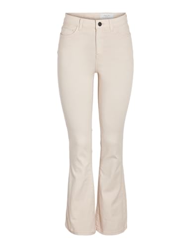 NOISY MAY Damen NMSALLIE HW Flare Jeans Oatmeal NOOS Schlagjeans, 27W x 30L von Noisy may