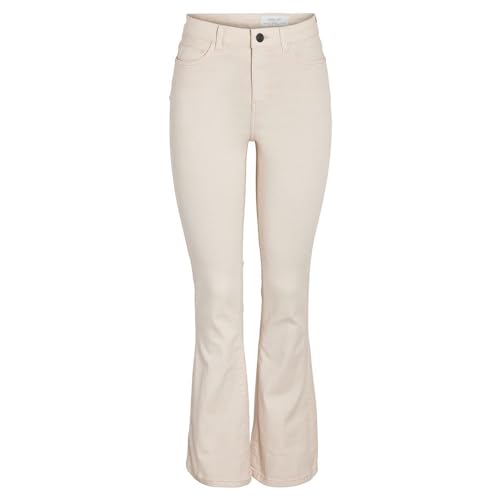 NOISY MAY Damen NMSALLIE HW Flare Jeans Oatmeal NOOS Schlagjeans, 29 W/34 L von Noisy may