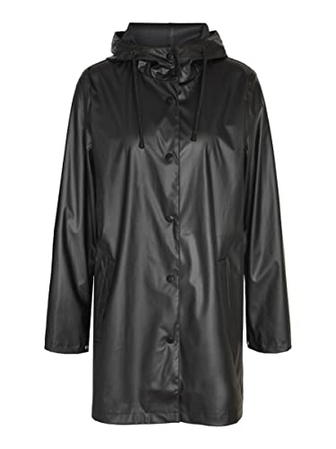 NOISY MAY Damen NMSKY L/S A-LINE Raincoat NOOS Regenmantel, Black, l von Noisy may