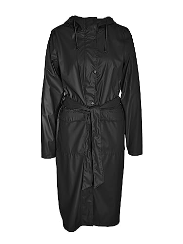 NOISY MAY Damen NMSKY L/S RAINTRENCHCOAT NOOS Regenmantel, Black, L von Noisy may