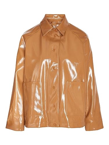NOISY MAY Damen NMSKY L/S Short Vinyl Coat NOOS Regenjacke, Rubber, L von Noisy may