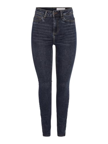 NOISY MAY Damen Nmcallie Hw Vi506db FWD Curve Noos Jeans, Dark Blue Denim, 52W / 32L EU von Noisy may
