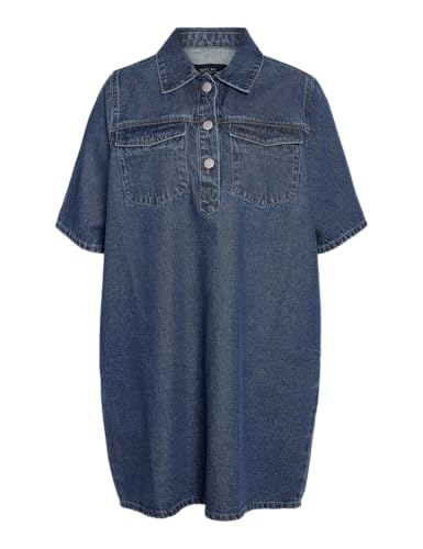 NOISY MAY Damen Nmindie S/S Short Dress Az426Mb Noos, Medium Blue Denim, Large NOISY MAY Damen Nmindie S/S Short Dress Az426Mb Noos, Medium Blue Denim, Large von Noisy may