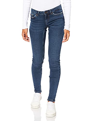 Noisy may Damen Nmeve Lw Pocket Piping Vi877 Noos Slim Jeans, Dark Blue Denim, 28W / 32L von Noisy may