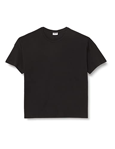 Noisy May Damen Einfarbiges Oversized T-Shirt | Basic Rundhals Kurzarm Top | Shortsleeve Oberteil NMMATHILDE, Farben:Schwarz, Größe:XL von Noisy may