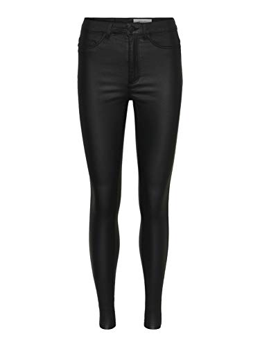 Noisy may NMCallie High Waist Skinny Coated Pants Frauen Jeans schwarz M von NOISY MAY