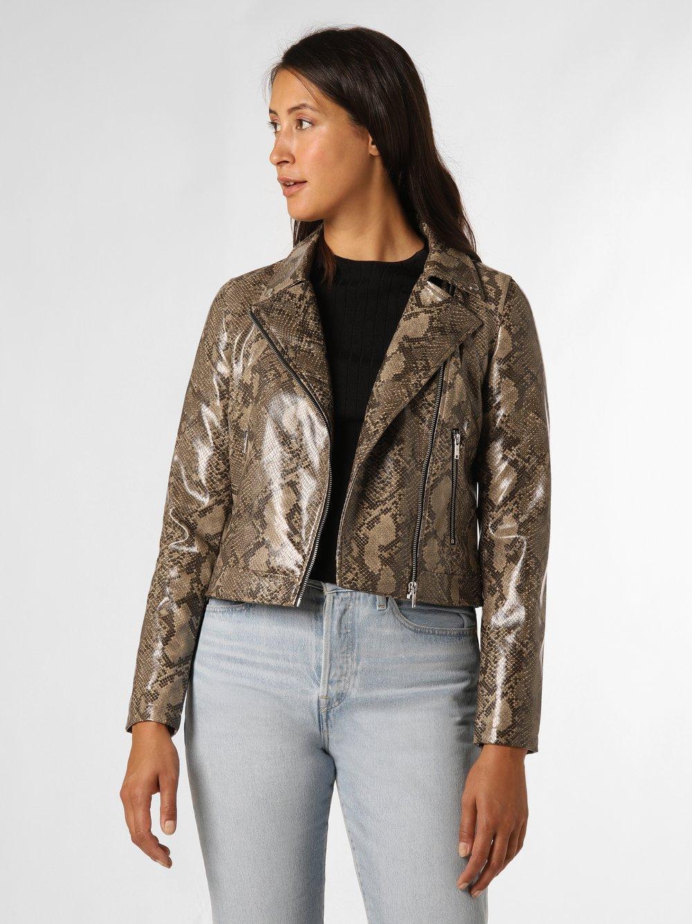 Noisy May Jacke Damen Kunstleder gemustert, taupe von Noisy may