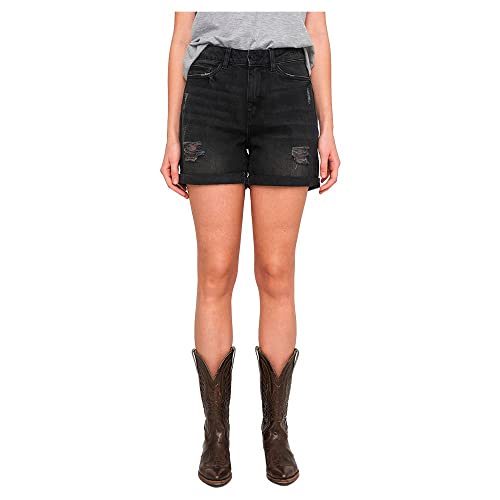 Noisy May NOS DE Damen NMSMILEY NW Dest VI061BL BG NOOS Shorts, Black Denim, L von Noisy may