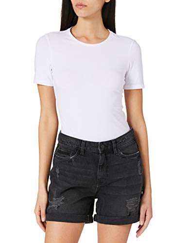 Noisy May NOS DE Damen NMSMILEY NW Dest VI061BL BG NOOS Shorts, Black Denim, XS von Noisy may