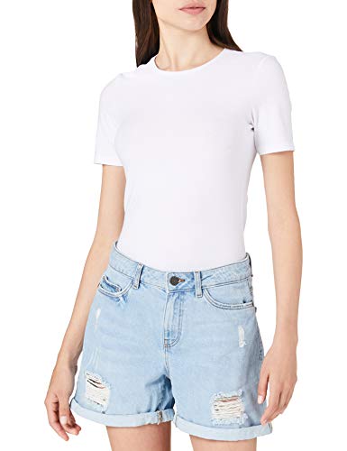 Noisy May NOS DE Damen NMSMILEY NW Dest VI062LB BG NOOS Shorts, Light Blue Denim, XS von Noisy may