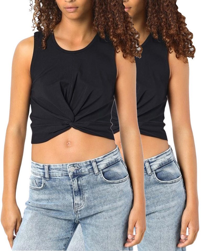 Noisy may Crop-Top (Set) Basic Shirt Unifarben im Doppelpack von Noisy may