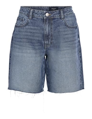 Noisy may Damen Bermuda Jeansshorts Denim mit Fransen und Rückseitenlabel, Farben:Blau-3, Größe:M Noisy may Damen Bermuda Jeansshorts Denim mit Fransen und Rückseitenlabel, Farben:Blau-3, Größe:M von NOISY MAY